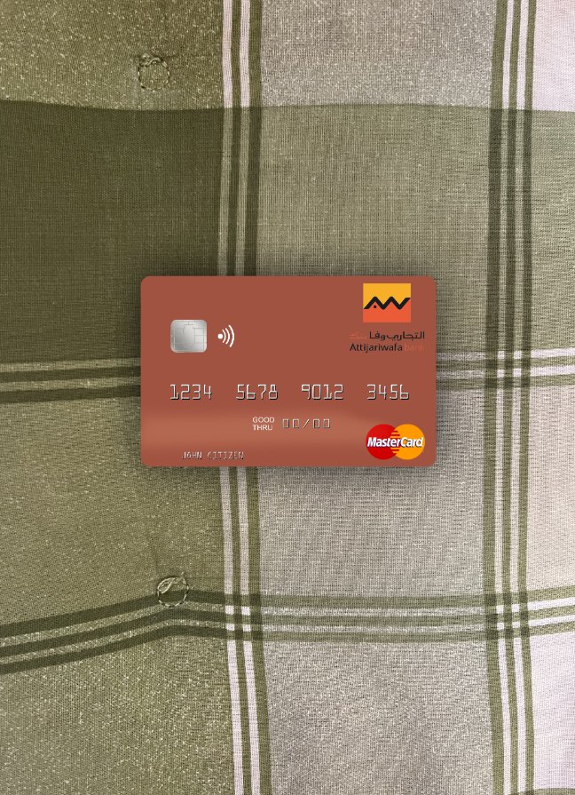 Download Morocco Attijariwafa Bank mastercard photolook front Photoshop template